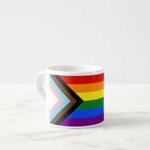 Tasse Expresso Drapeau de fierté Progress Pride de SlipperyJoe si