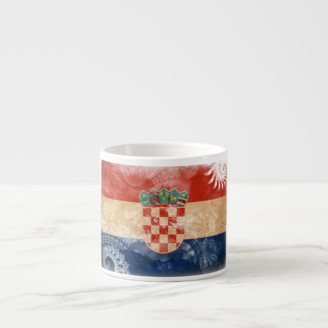 Tasse Expresso Drapeau de la Croatie (Devant)