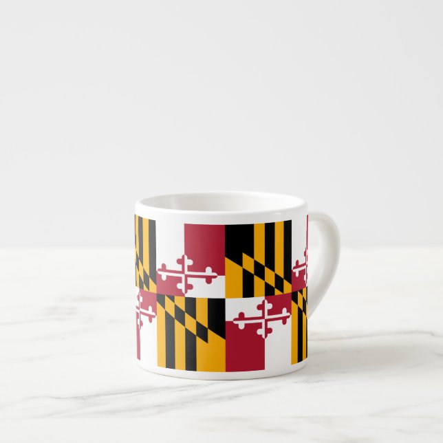 Tasse Expresso Drapeau de l'État du Maryland (Devant droit)