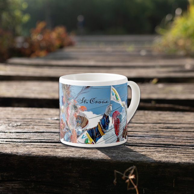 Tasse Expresso Drapeau des îles Vierges américaines Moko Jumbies  (Créateur téléchargé)