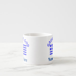 Tasse Expresso Drapeau grec Dieu grec Personnalisé 