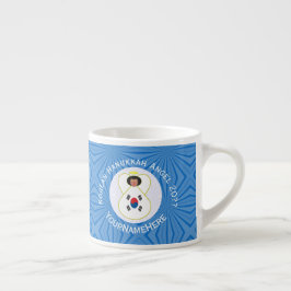 Tasse Expresso Drapeau Hanoukka de l'ange sud-coréen Personnalisé