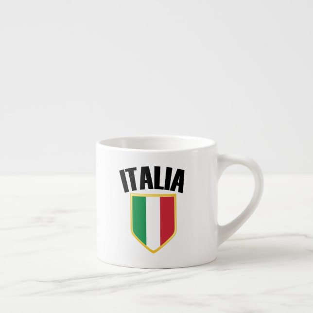 Tasse Expresso Drapeau Italia Crest Italie (Droite)
