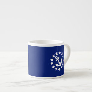Tasse Expresso Drapeau Nautique Américain Décor bleu marine