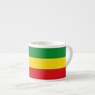 Tasse Expresso Drapeau rastafari éthiopien Rasta