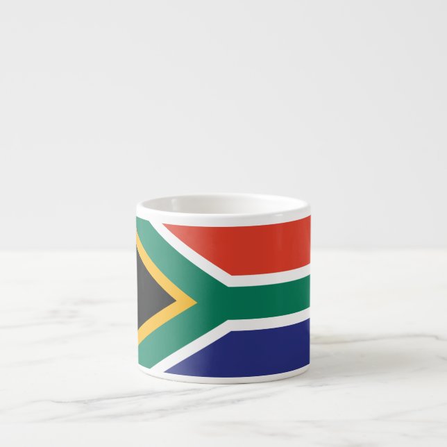 Tasse Expresso Drapeau simple de l'Afrique du Sud (Devant)