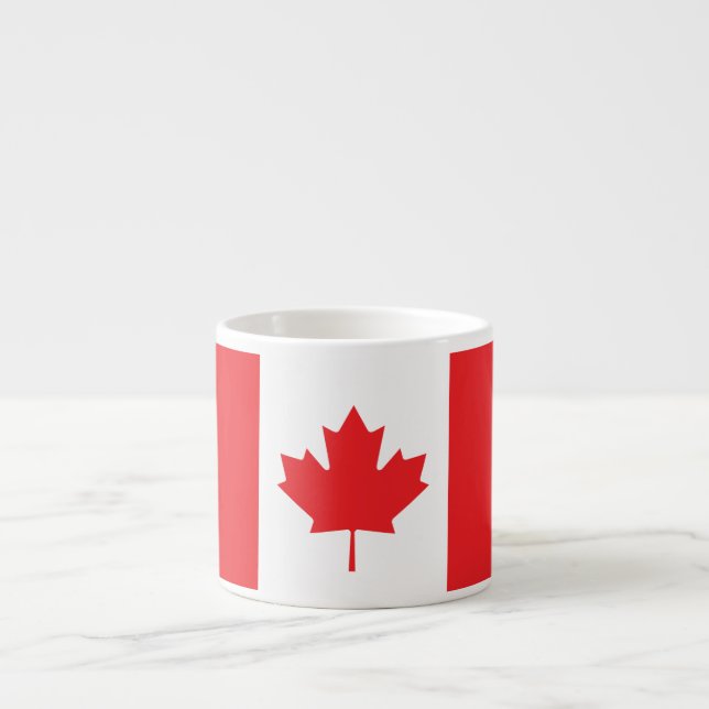 Tasse Expresso Drapeau simple du Canada (Devant)