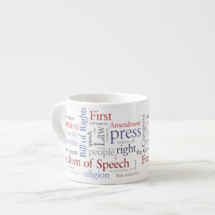 Tasse Expresso Droites de premier amendement de liberté de parole