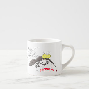 Tasse Expresso Drôle dessin d'insecte moustique