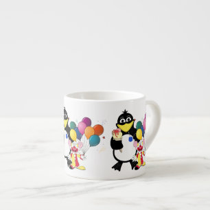 Tasse Expresso Drôle pingouin et dessin animé clown