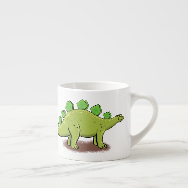 Tasse Expresso Drôle stegosaurus dinosaure dessin animé (Droite)