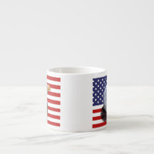 Eagle patriotique et drapeau des Etats-Unis
