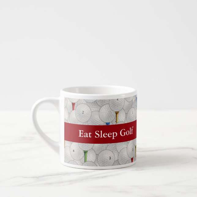 Tasse Expresso Eat Sleep Golf (Gauche)