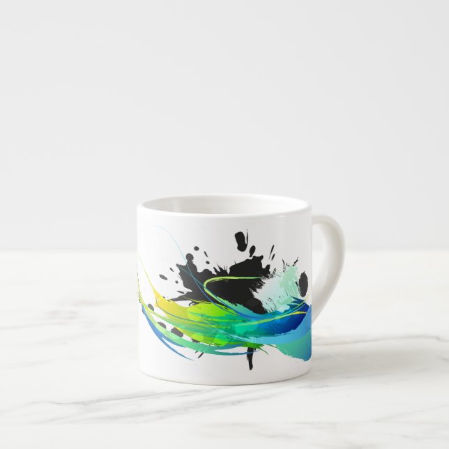 Tasse Expresso Eaux cool Abstraites Plaques de peinture (Devant droit)