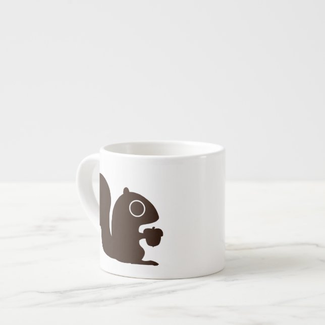 Tasse Expresso Écureuil avec le texte personnalisable (Devant gauche)