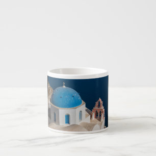 Tasse Expresso Église sur l'île de Santorin, Grèce
