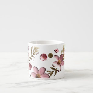 Tasse Expresso Élégance florissante : Spécialité Espresso Mug