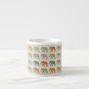 Tasse Expresso Eléphant Coloré Animal Motif contemporain