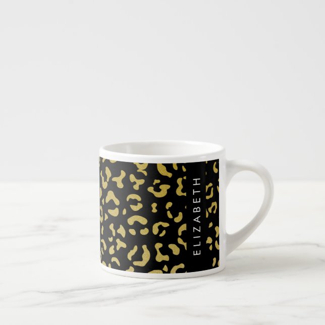Tasse Expresso Empreinte de léopard, Leopard d'or, Parties scinti (Droite)