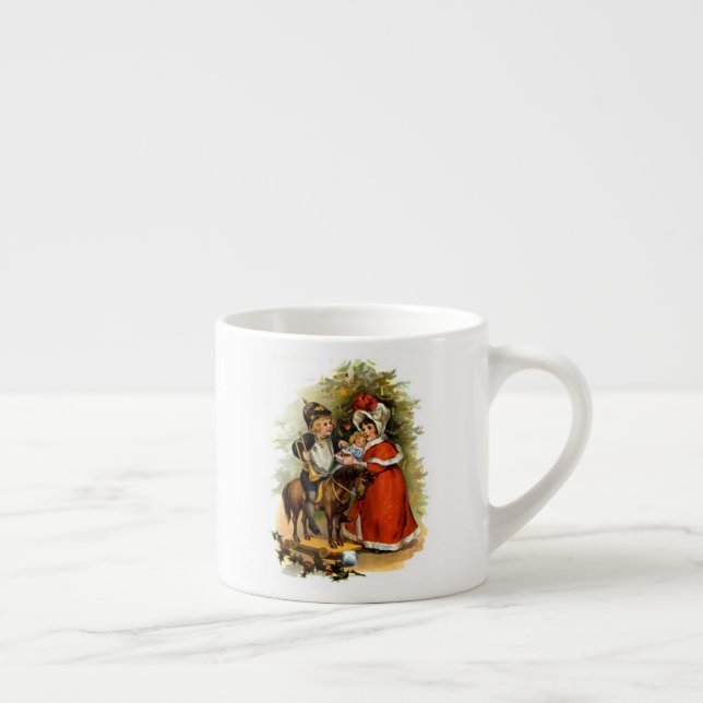 Tasse Expresso Enfants de Noël Vintage (Droite)