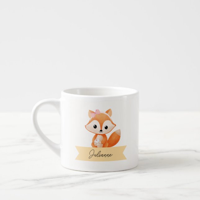 Tasse Expresso Enfants Fox personnalisés (Gauche)