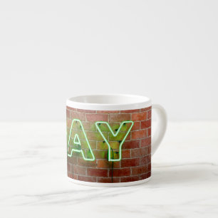Tasse Expresso Enseigne néon gay illuminée SlipperyJoe lumineuse 