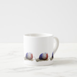 Tasse Expresso Escargot français de drapeau
