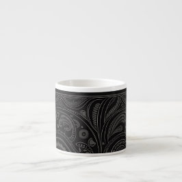 Tasse Expresso Espresso/Gris/Paisley Noire/Mug de spécialités