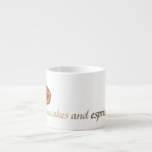 Tasse Expresso Espresso Mug /Coupe avec lettre P Pancake Design