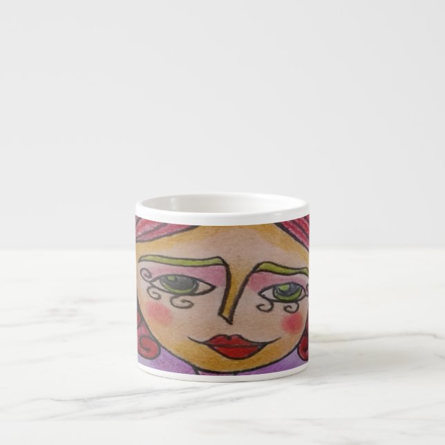 Tasse Expresso Espresso Mug (Femme charlatane - 03) (Devant)