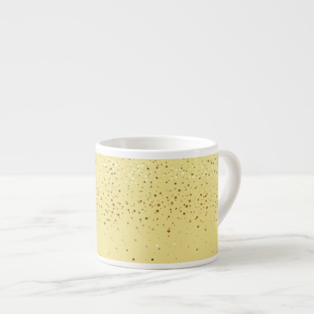 Tasse Expresso Espresso Mug Petite Golden Stars-Jaune (Devant droit)