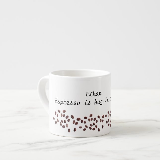 Tasse Expresso Espresso nom cadeau personnalisé, Amateurs Express (Devant gauche)