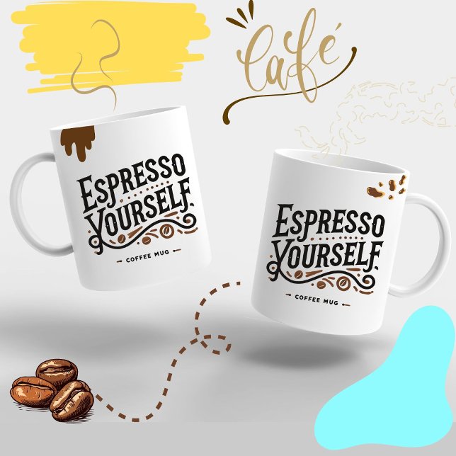 Tasse Expresso Espresso Yourself'moderne café Lover cadeau ☕ (Créateur téléchargé)
