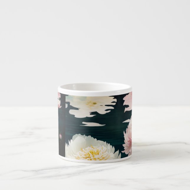 Tasse Expresso Et "Ocean Bloom : Spécialité Florale Aquatique (Devant)