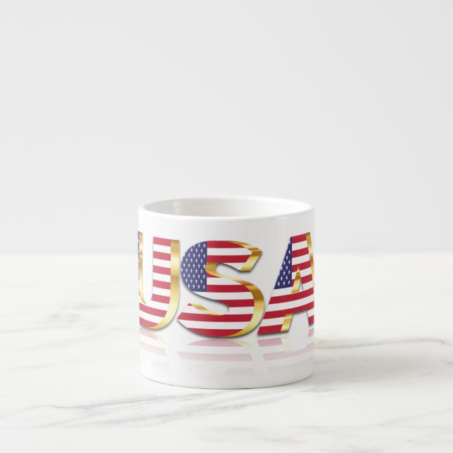 Tasse Expresso États-Unis Drapeau Espresso Cup États-Unis d'Améri (Devant)