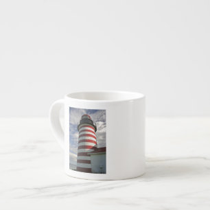 Tasse Expresso États-Unis, Maine, Lubec. Phare de West Quoddy Hea