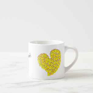 Tasse Expresso Été en amour - Coeurs de soleil et de plage