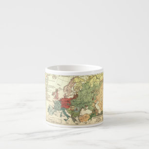 Tasse Expresso Europe Carte Pays Antique Mondiale