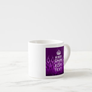 Tasse Expresso Faites tenir votre texte Calmez-vous sur des flamm
