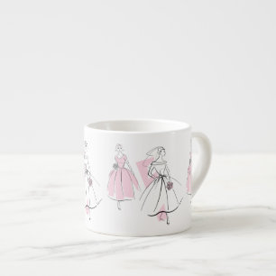 Tasse Expresso Fashion Bride Pink Bridesmaid mug espresso