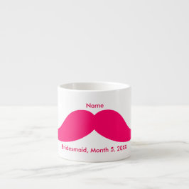 Tasse Expresso Femme de chambre Mustache rose Espresso Mustache