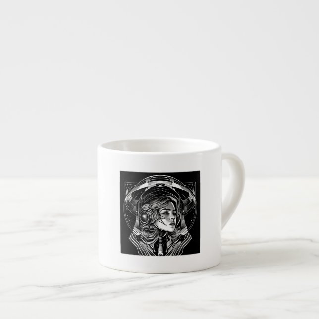 Tasse Expresso Femme de science-fiction Espresso Mug (Devant droit)