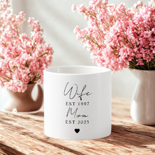 Tasse Expresso Femme Maman EST 2025 Espresso Cup   Cadeau personn