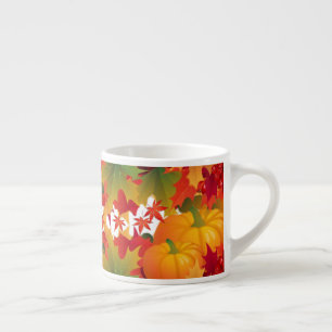 Tasse Expresso Feuilles d'automne et citrouille Expresso Mug