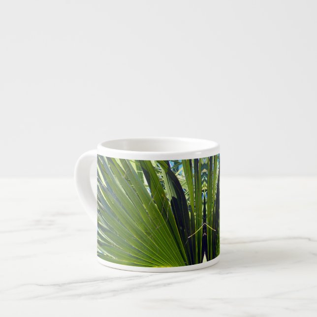 Tasse Expresso Feuilles de palmiers, brise marine (Devant gauche)