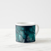Feuilles turquoise Bokeh