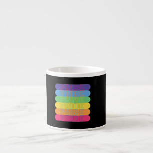 Tasse Expresso Fierté dans les couleurs arc-en-ciel