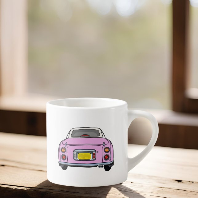 Tasse Expresso Figarines Nom Pink Figaro Car Espresso Cup (For your espresso brews! Just add your name or your pink figaro)
