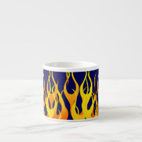 Flammes de course classique sur bleu marine