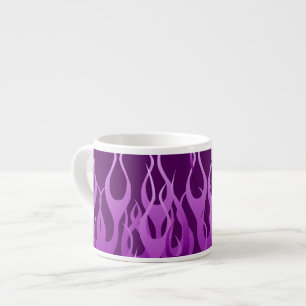 Tasse Expresso Flammes de course violet